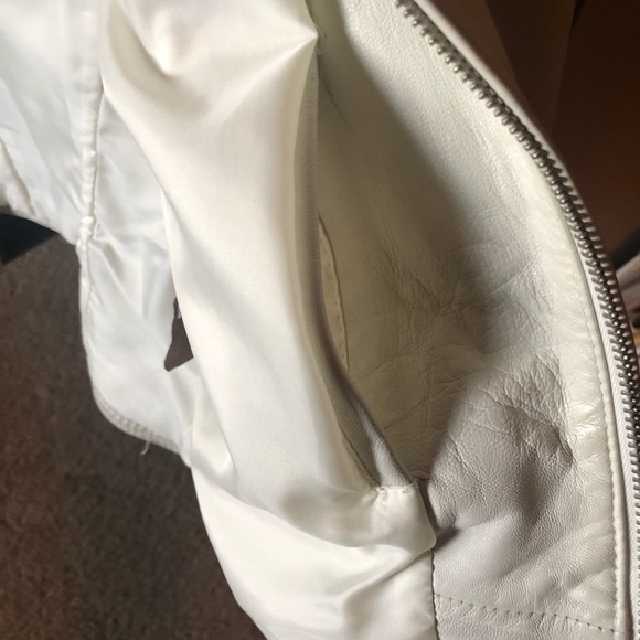 White Danier Leather Jacket - Picture 8 of 8